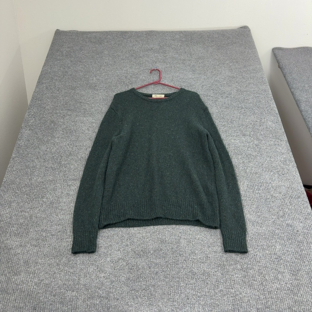 Madewell Sweater Mens L Green Merino Wool Alpaca Crew Neck Knit Minimalist Style